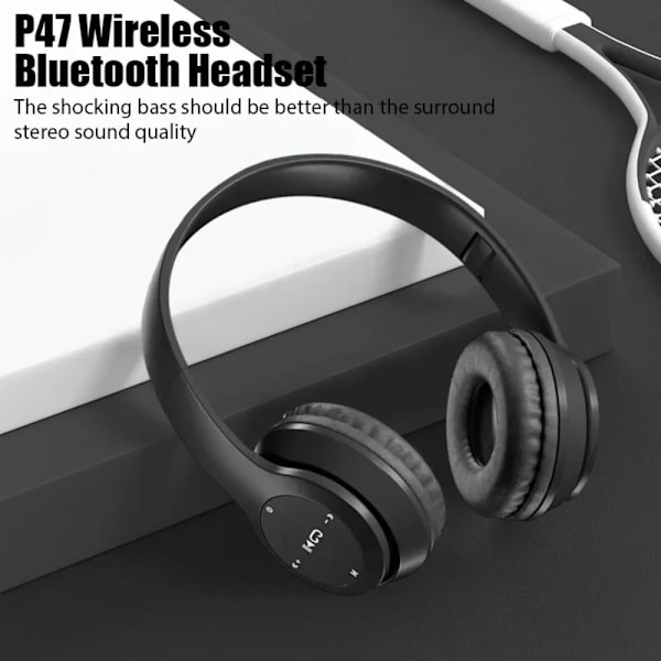 Bluetooth-hodetelefoner, sammenleggbare headset, RØD red