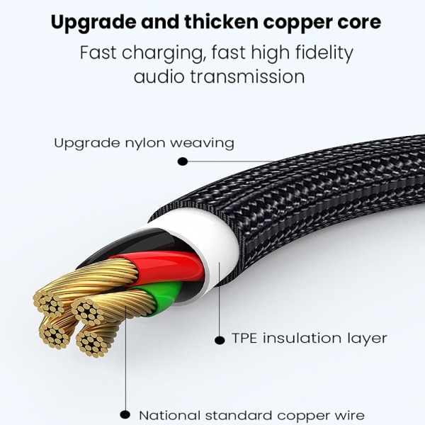 USB Type C Audio Converter OTG Adapter TYPEC TIL DOBBEL TYPEC TypeC to Dual TypeC