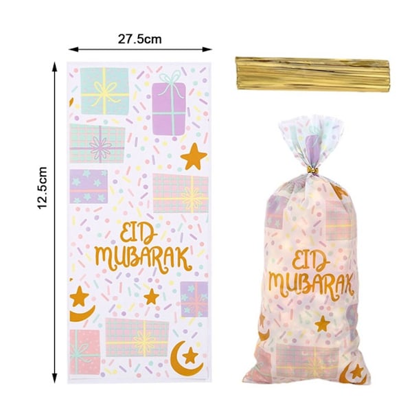 50 kpl Eid Mubarak karkkipussit Keksiherkkupussit STYLE 3 STYLE 3 Style 3