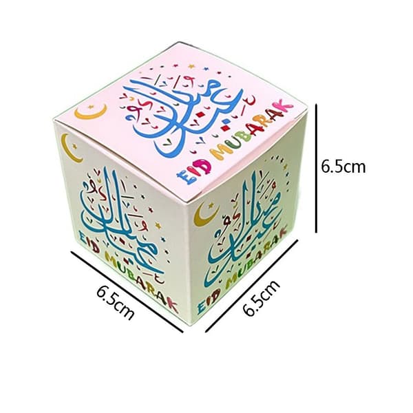10 st Eid Mubarak Presentförpackningsaskar Godisask D D