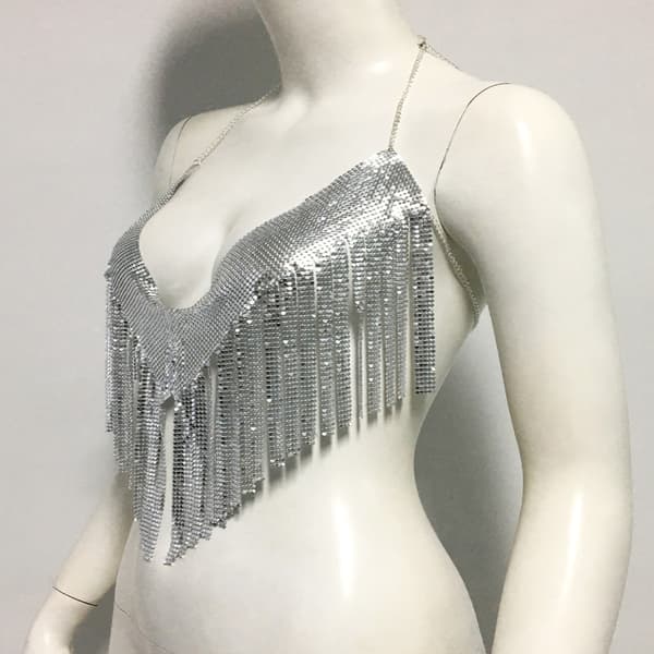 Metal Croptop SØLV Silver