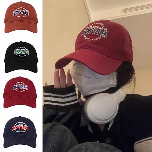 Broderi Baseball Caps Solhatte i bomuld SORT black