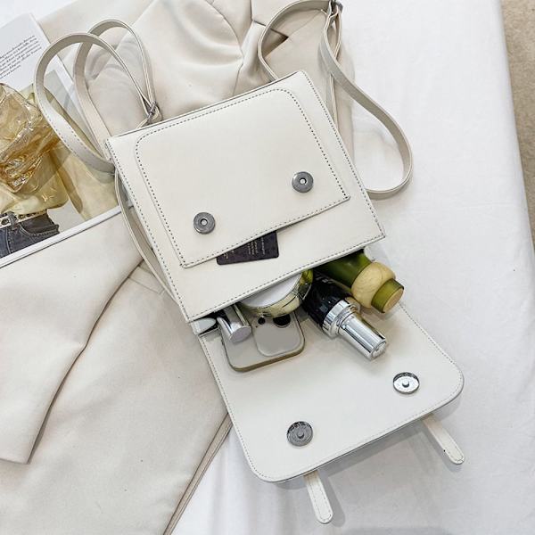 Broderi Fjärilshandväska Flickryggsäckar VIT white