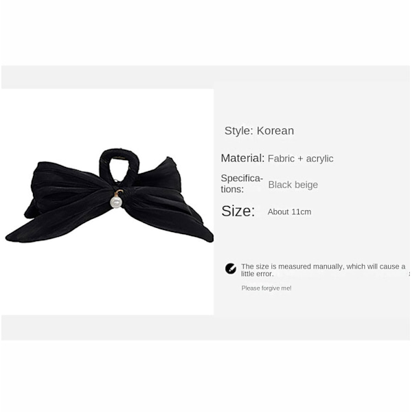 Pearl Hair Claw Clips Suuret rusetit hiusklipsit CHAMPAGNE champagne