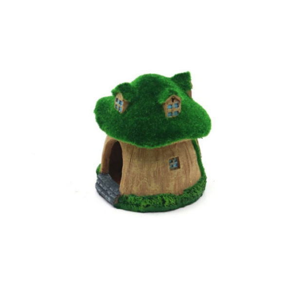 Grön moss svamp hus dekoration fisk akvarium dekoration