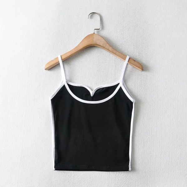 Summer Contrast Top Chicken Heart Collar Pensler GREEN M Green M