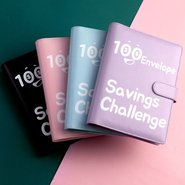 100 Days Savings Challenge 100 Envelope Challenge Pärm LILA Purple