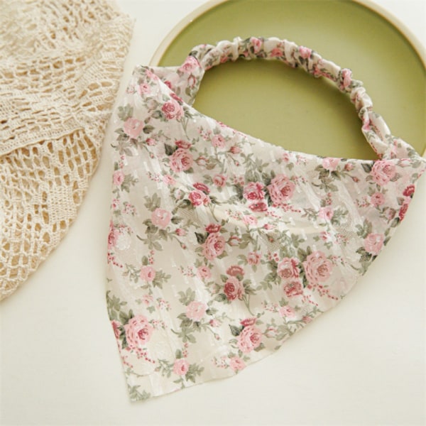 Sommertrykk Bandana Mote pannebånd ROSE PINK Rose Pink