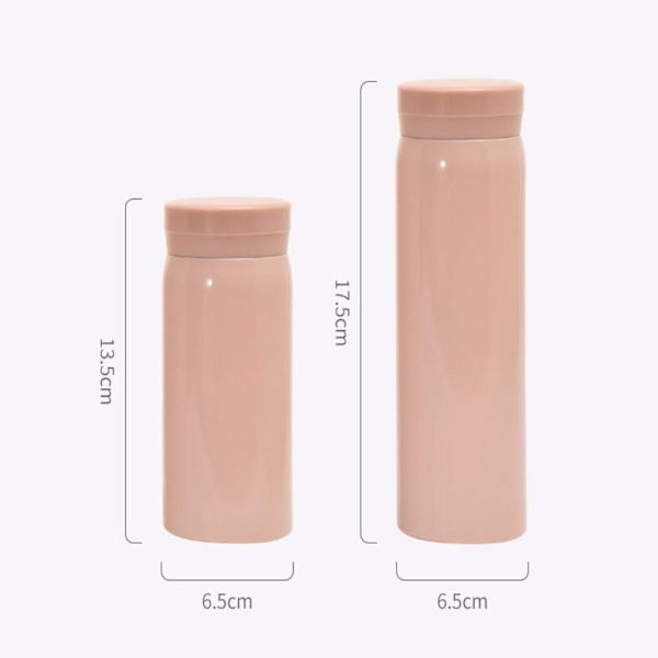 Vandflaske i rustfrit stål Slank isoleret termisk vand red 200ml-200ml