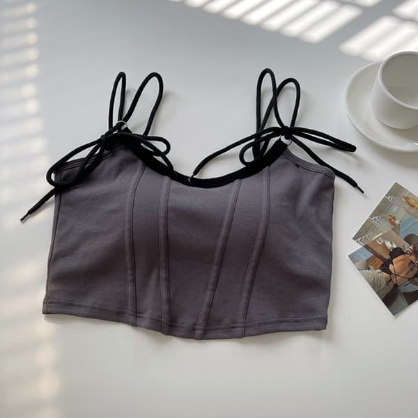 Eldel Sleeveless Snørestropp Vest Slimming Seler GRÅ grey