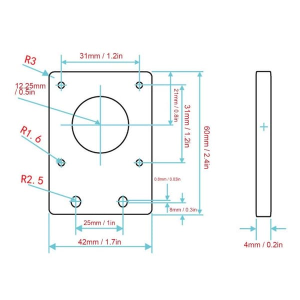 5 stk. motor monteringsplade monteringsplade tilbehør motor