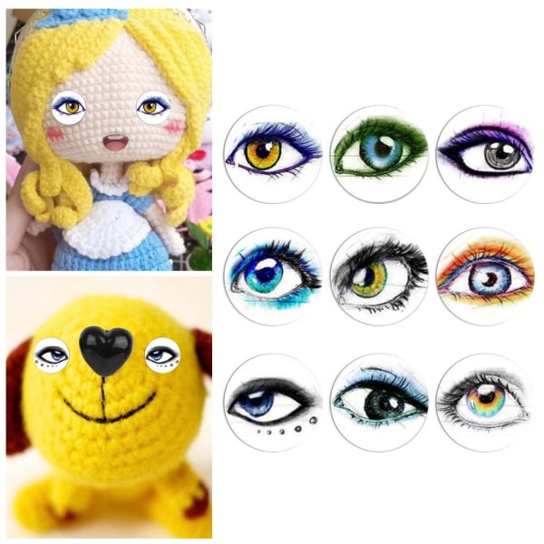 20 st/10 par Eyes Crafts Eyes Puppet Crystal Eyes 8MMCOLOR 8mmcolor random