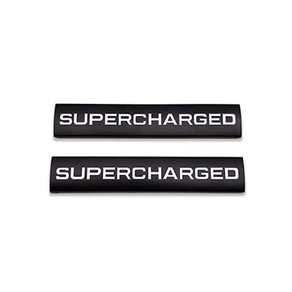 2st metall Supercharged logotyp Bilemblem Auto Badge Bakre Trunk