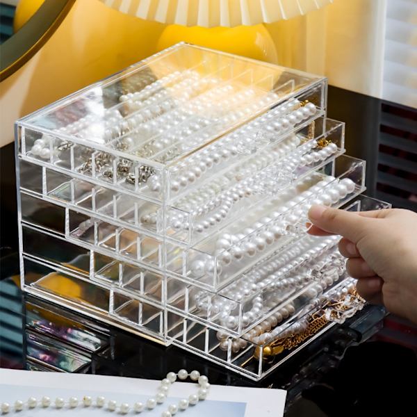 Halskæde Display Holder Halskæde Organizer Box 3 SKUFFE 18 3 Drawer 18 Girds