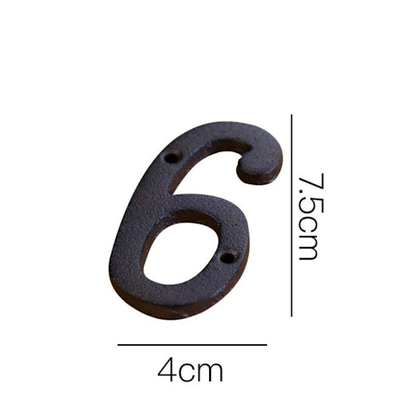 Digital husnummeridentifikasjon 3D dimensjonsdørskilt 6 6 6