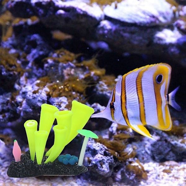 Coral Ornament Coral Pynt GUL Yellow