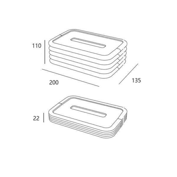 Foldbart papir ansigtsvævsæske Tissue fjederæske HVID IKKE white non luminous-non luminous