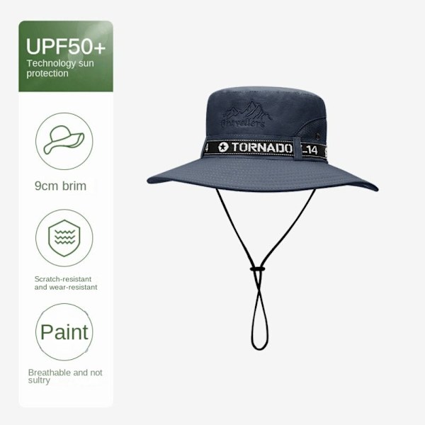 Menn Bøttelue Wide Brem Hat MARINE BLÅ navy blue