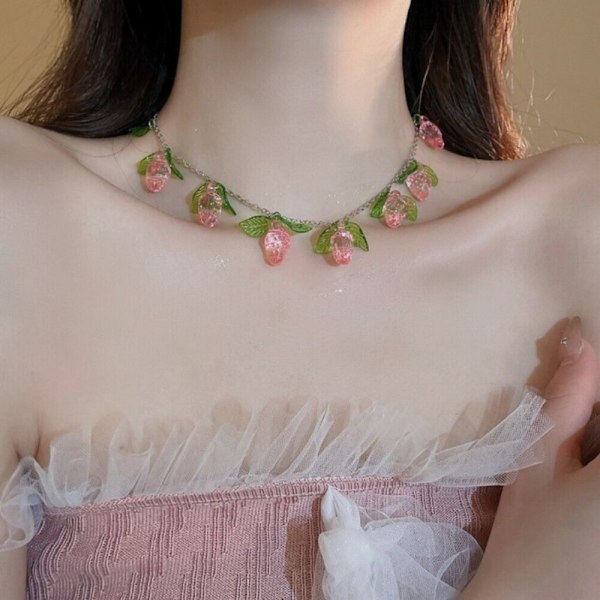Halskæde Strawberry Chain Strawberry Halskæde Clavicular Chain
