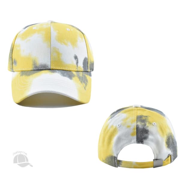 Baseballcaps Batikkfarget Solhatt HVIT White
