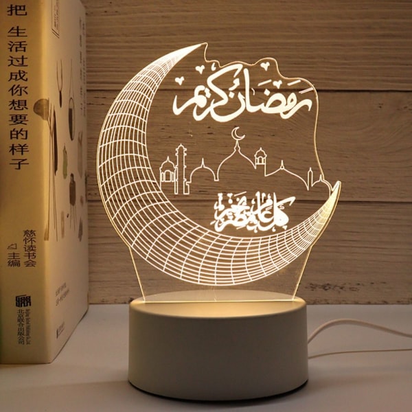 Eid Mubarak Nattljus Ramadan Kareem Dekoration Lantern STIL