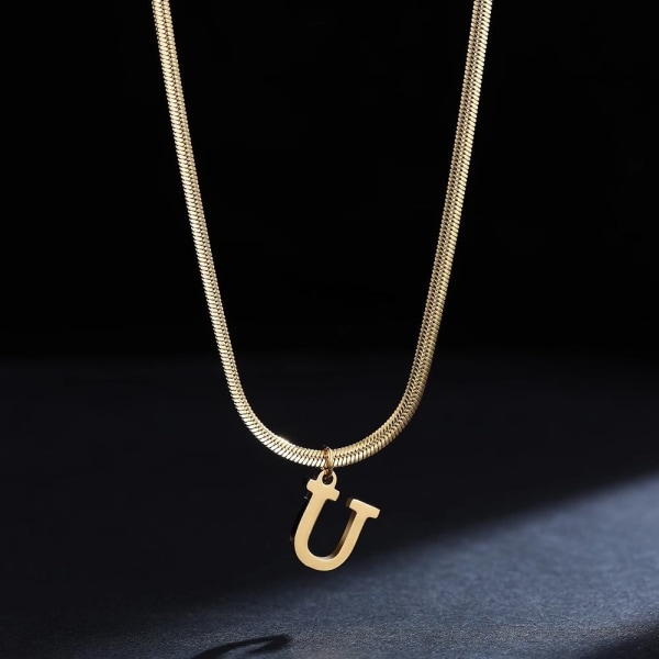 Engelska Letter Necklace Chain Pendant Necklace U U U