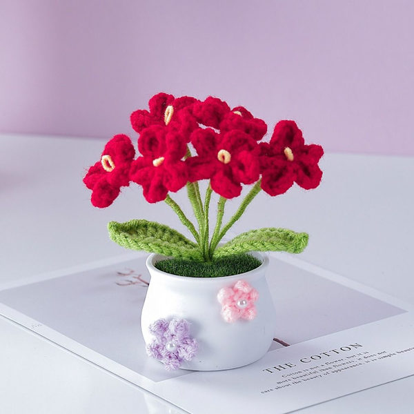 Virkad stickad blomkruka Tulpanväxter i krukväxt 7 7 7