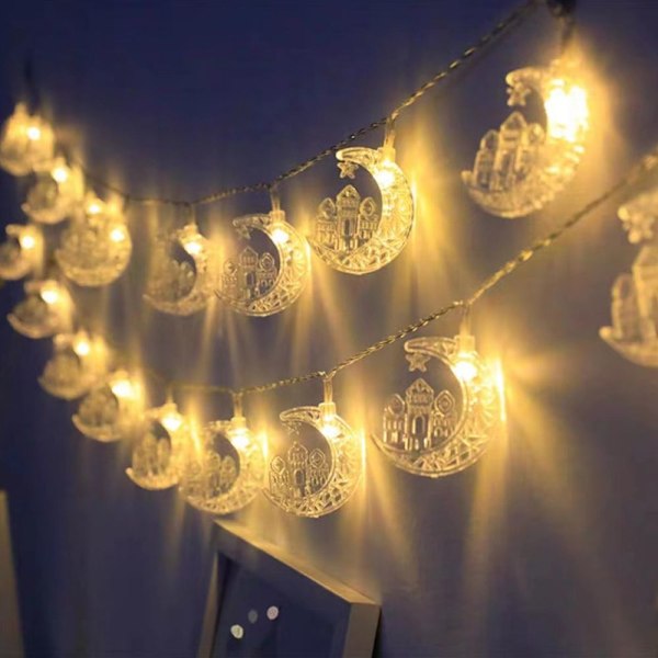 Eid Mubarak LED-valoketjut Ramadan Kareem - Sadutähtketjut 3M