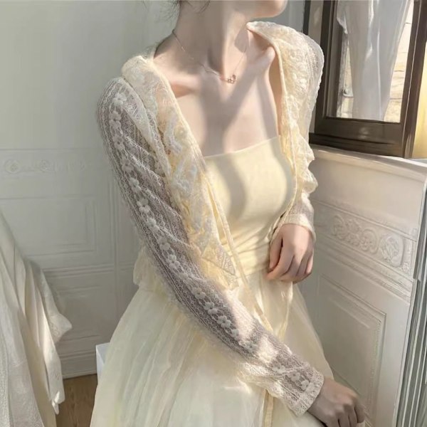 Lyhyt neuletakki sifonkipaita APRICOT L Apricot L