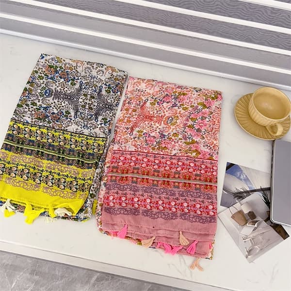 Sidenscarf Strand Sjal 1 1 1