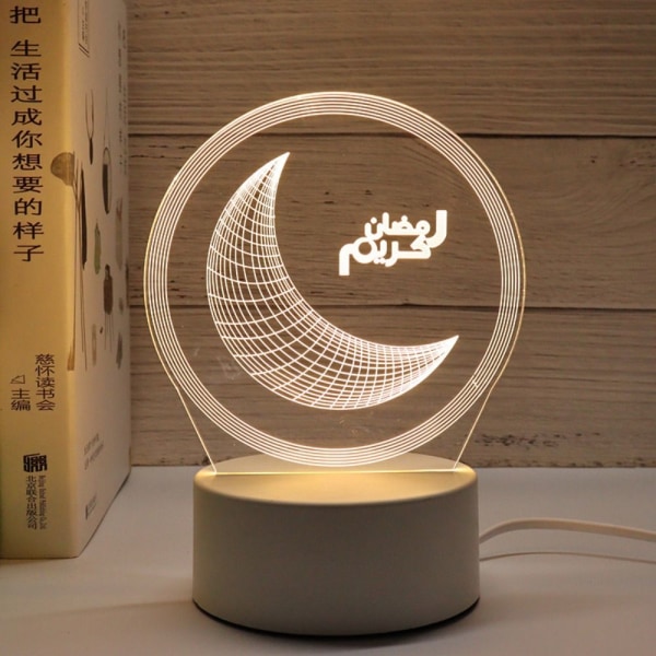 Eid Mubarak Nattljus Ramadan Kareem Dekoration Lantern STIL