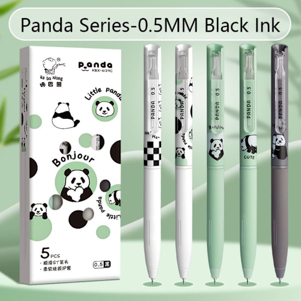 5 STK/SÆT Gel Pen Neutral Pen SORT BLÆK PEN SORT BLÆK PEN Black Ink Pen