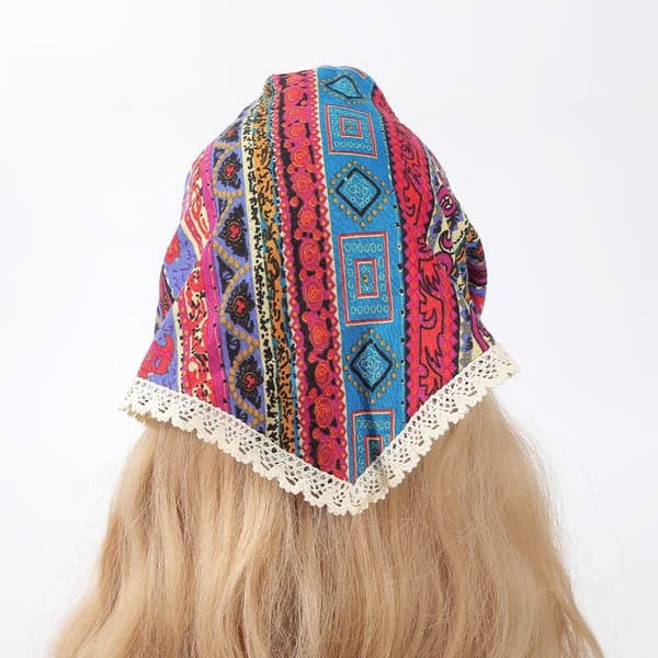 Totem Spets Triangulär Sjal Turban Hårband 4 4 4
