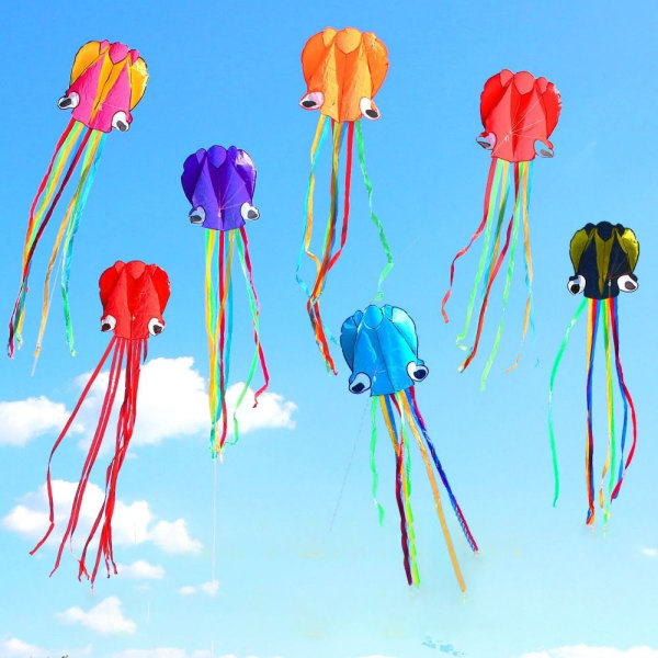 Octopus Kite 3D Kite RED 100M KITE LINE 100M KITE LINE Red 100m Kite Line-100m Kite Line