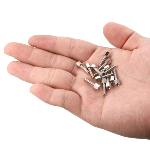 100 kpl kuusiokolovälilevyn ruuvit PCB-pilarin välikappaleen ruuvimutterit 100pcs