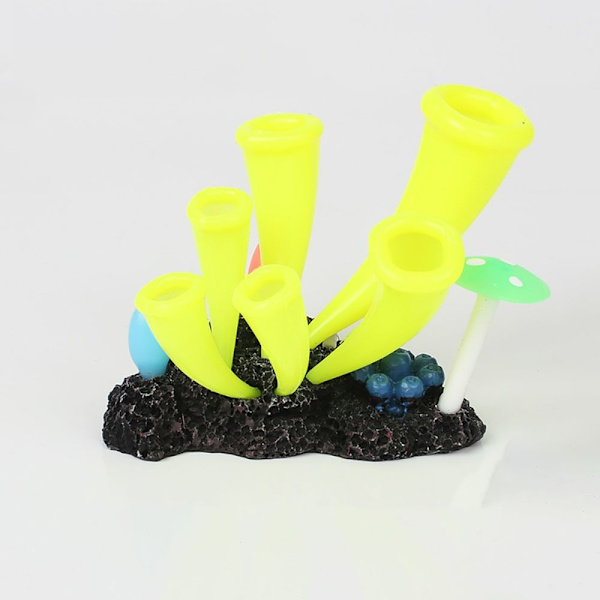 Coral Ornament Coral Pynt GUL Yellow