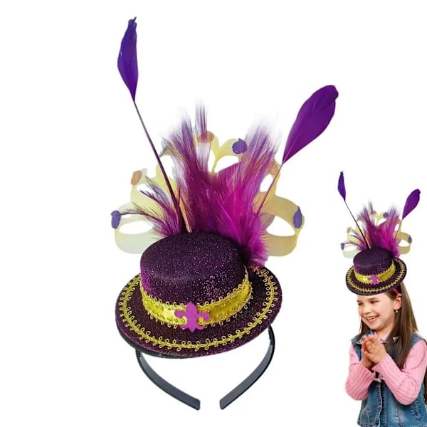 ST Patricks Day silinteri, sulkainen hiusvanne VILLA purple