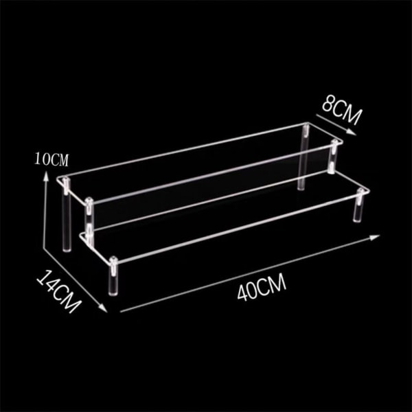 Akryl Display Stand Figur Hylde 20X8CMTWO-LAYER TO-LAYER 20x8cmTwo-layer