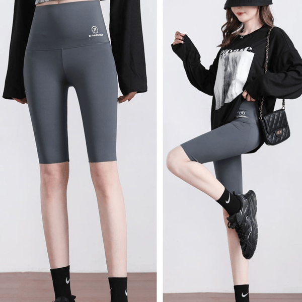 Tynne Five-cent Yogabukser Push Up Shorts GRÅ XL grey XL