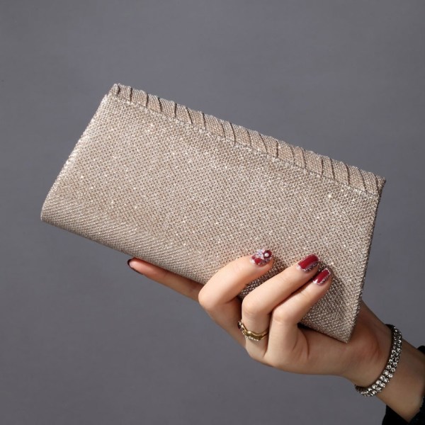 Sequin Clutch Bag Glitter Chain Evening Bag CHAMPAGNE Champagne