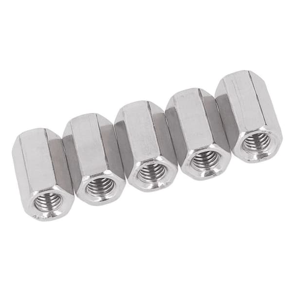 10 kpl Pitkä tanko mutteri Kuusiokantainen liitosmutteri M6x18mm Pitkät mutterit