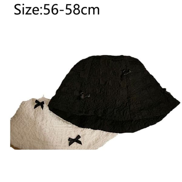 Hatt med sløyfe, knute, strandhatt HVIT White