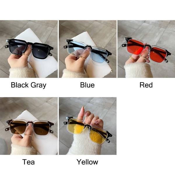 Fyrkantiga solglasögon Tint Ocean Lens Solglasögon TEA TEA Tea