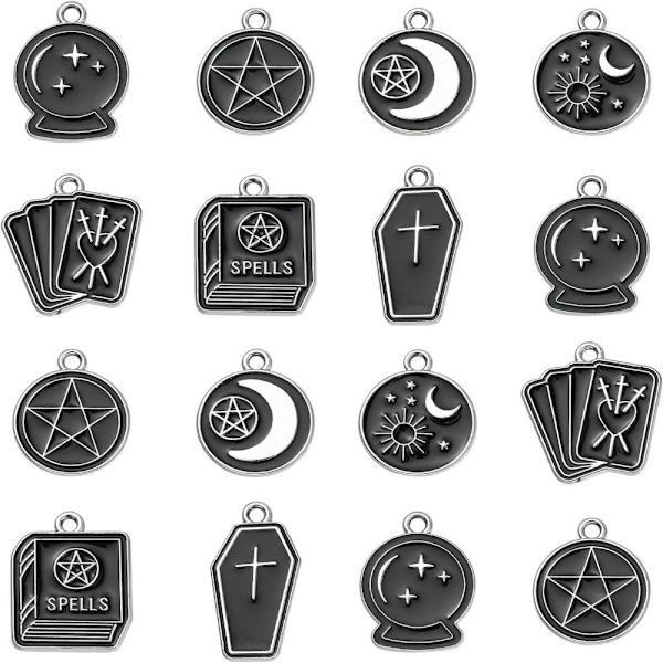 Sort Tarot Charms Magic Witch Charms Sort tema charms