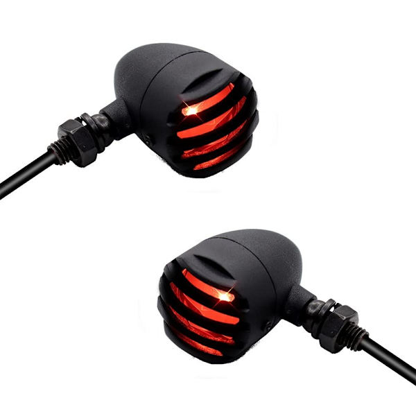 1 par Universal Blinkers Motorcykel Blinkers RÖD Red
