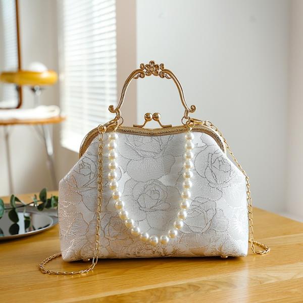 Bankett Bag Qipao Bag SØLV HVIT SØLV HVIT Silver White