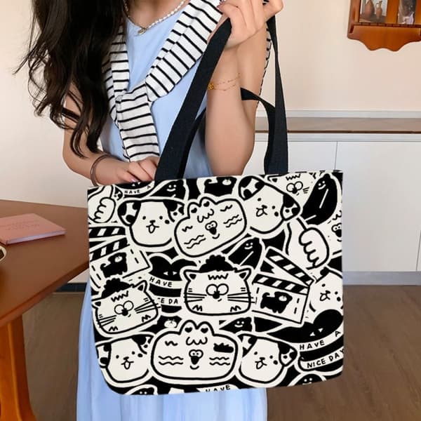 Canvas Shopper Bag Øko Handleveske 5 5 5