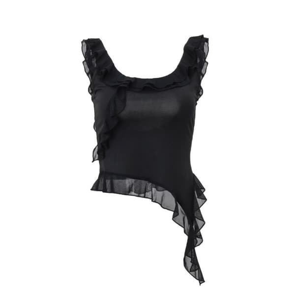 Kvinder Croptop Bralette Vest SORT L Black L