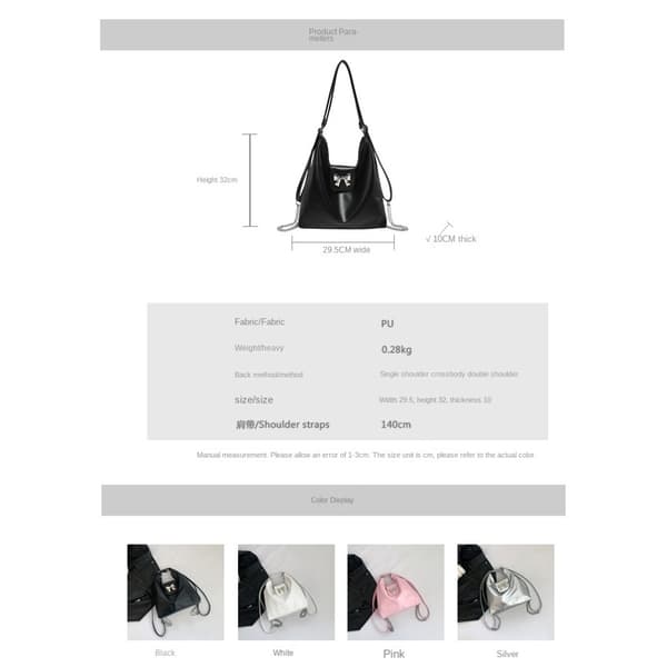 Båge Handväska Tote Bag SILVER Silver