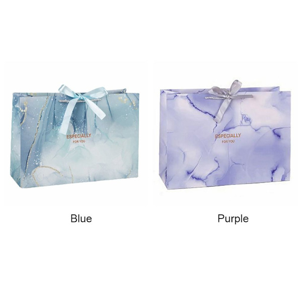Marmor Print gavepose Papirpose LILLA XL XL Purple XL-XL